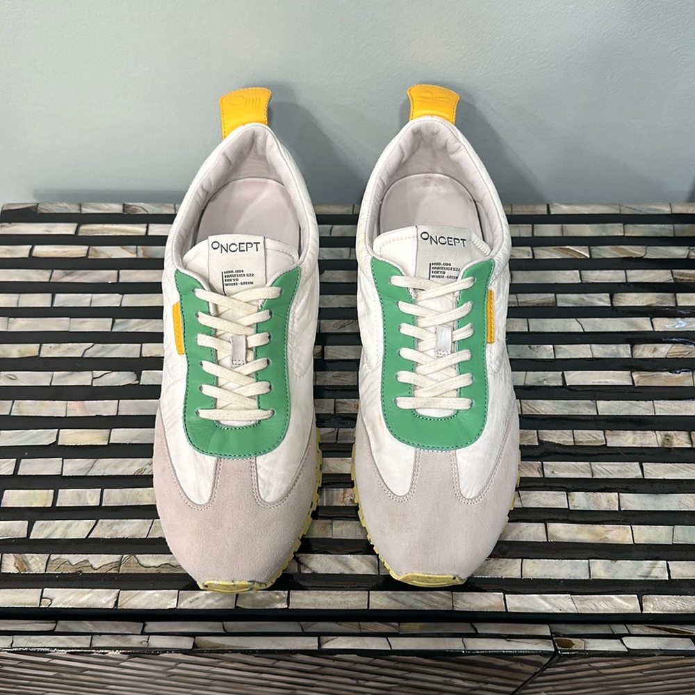 ONCEPT Tokyo Sneakers - Mod . 004 Travelist S22 White-Green - Size 9
